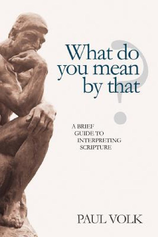 What Do You Mean By That?: A Brief Guide to Interpreting Scripture by Paul Volk
