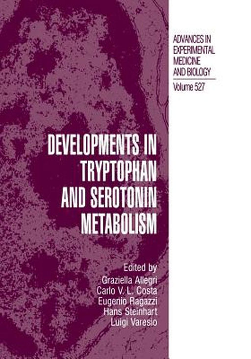 Developments in Tryptophan and Serotonin Metabolism by Graziella Allegri