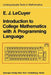 Introduction to College Mathematics with a Programming Language by Edward J. Lecuyer
