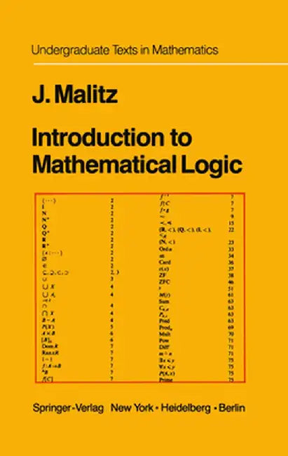 Introduction to Mathematical Logic: Set Theory Computable Functions Model Theory by Jerome Malitz