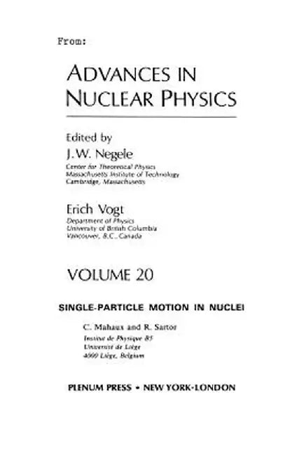 Advances in Nuclear Physics: Volume 20 by J. W. Negele