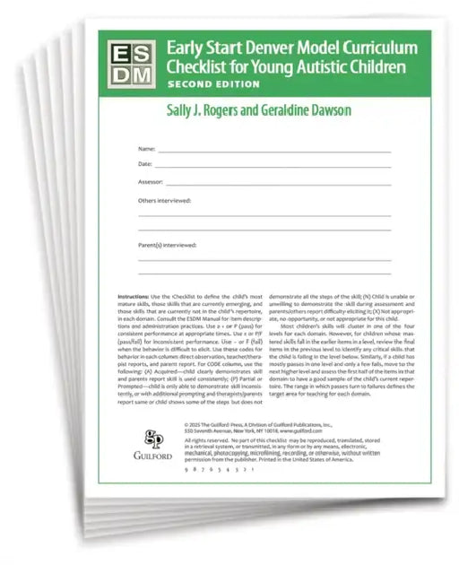 Early Start Denver Model Curriculum Checklist for Infants and Young Autistic Children by Sally J. Rogers, Geraldine Dawson