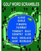 Golf Word Scrambles: Puzzles for Golfers by Carolyn Kivett