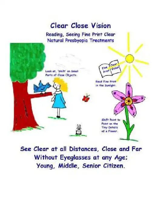 Clear Close Vision - Reading, Seeing Fine Print Clear: Natural Presbyopia Treatment (Black & White Edition) by William H. Bates