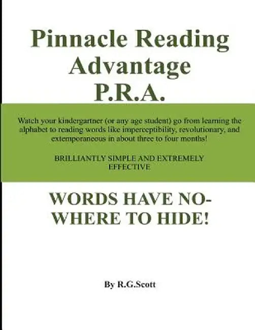 Pinnacle Reading Advantage PRA by Scott R. G.