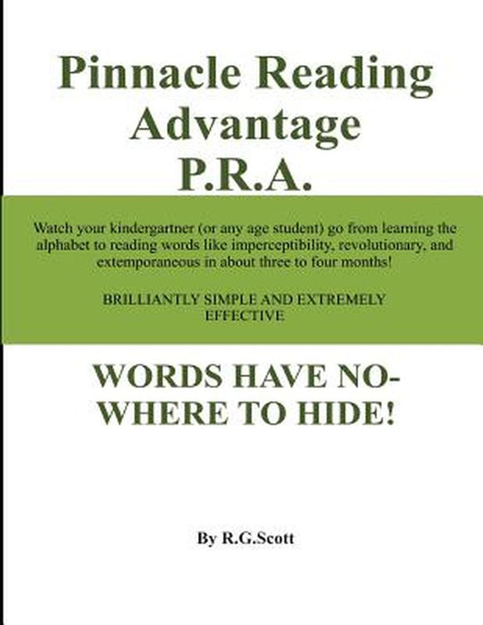Pinnacle Reading Advantage PRA by Scott R. G.