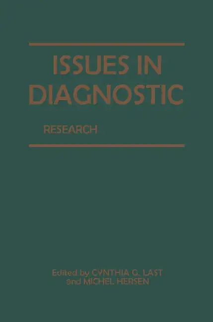 Issues in Diagnostic Research by Michel Hersen