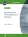 Fundamentals of Mathematical Analysis by Paul J Sally, Jr