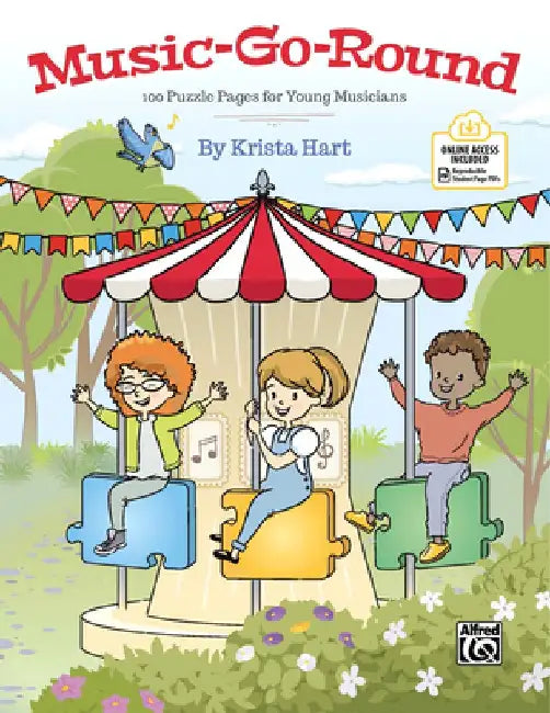 Music-Go-Round: 100 Puzzle Pages for Young Musicians by Krista Hart