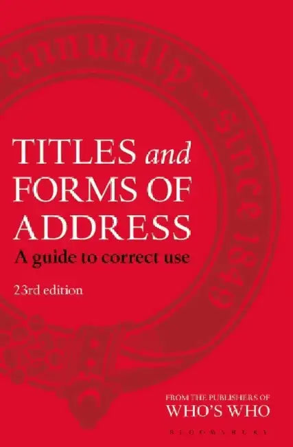 Titles and Forms of Address
