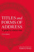 Titles and Forms of Address