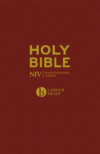 NIV Larger Print Burgundy Hardback Bible by New International Version