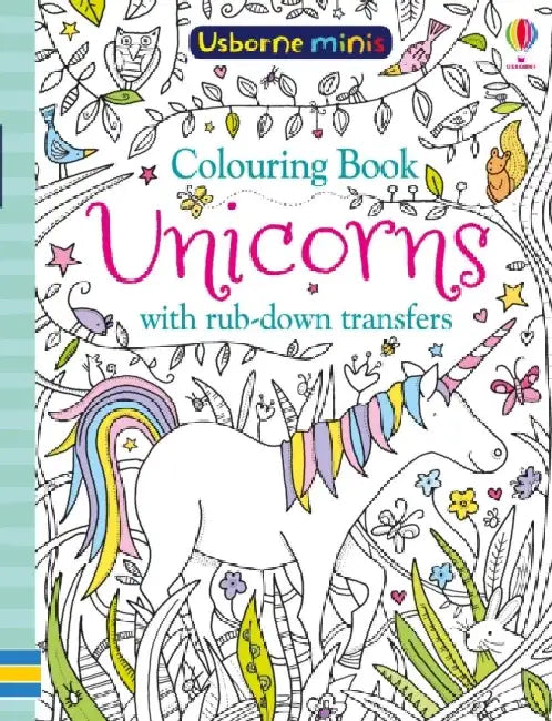 Colouring Book Unicorns with Rub Downs by Kirsteen Robson