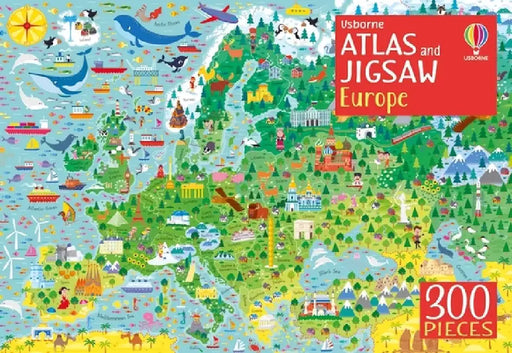 Usborne Atlas and Jigsaw Europe by Jonathan Melmoth