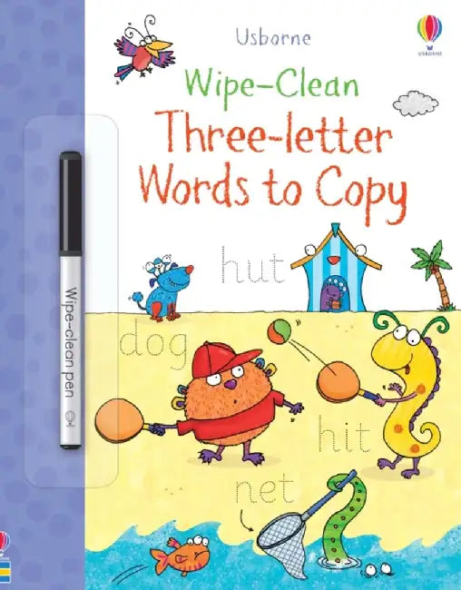 Wipe-Clean Three-Letter Words to Copy by Jane Bingham
