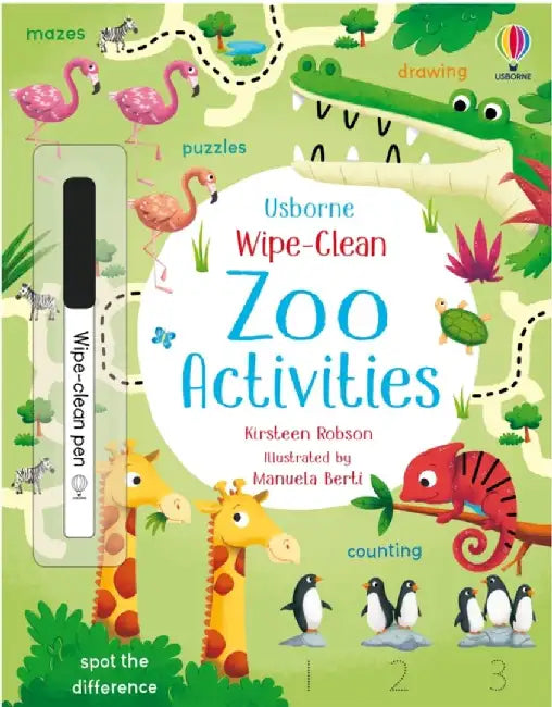 Wipe-Clean Zoo Activities by Kirsteen Robson