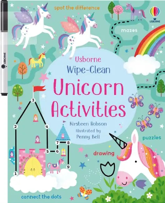 Wipe-Clean Unicorn Activities by Kirsteen Robson