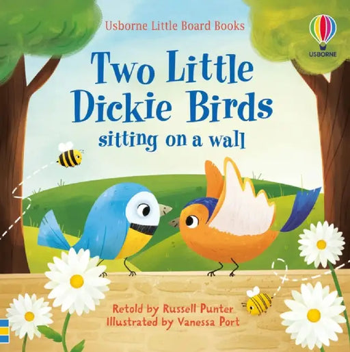 Two little dickie birds sitting on a wall by Russell Punter