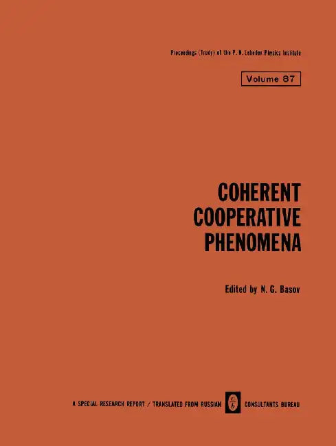 Coherent Cooperative Phenomena by N. G. Basov