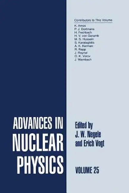 Advances in Nuclear Physics: Volume 25 by J. W. Negele