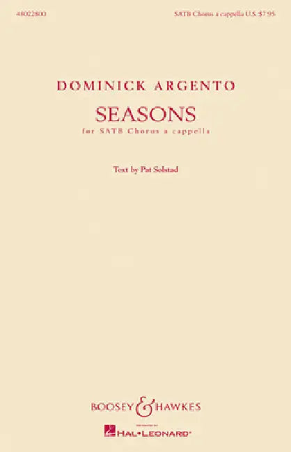 Seasons: Satb Chorus A Cappella by Dominick Argento