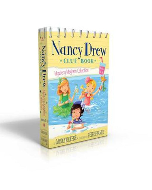 Nancy Drew Clue Book Mystery Mayhem Collection Books 1-4: Pool Party Puzzler; Last Lemonade Standing; A Star Witness; Big Top Flop by Carolyn Keene
