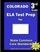 Colorado 3rd Grade ELA Test Prep: Common Core Learning Standards by Teachers' Treasures