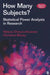How Many Subjects?: Statistical Power Analysis in Research by Helena Chmura Kraemer