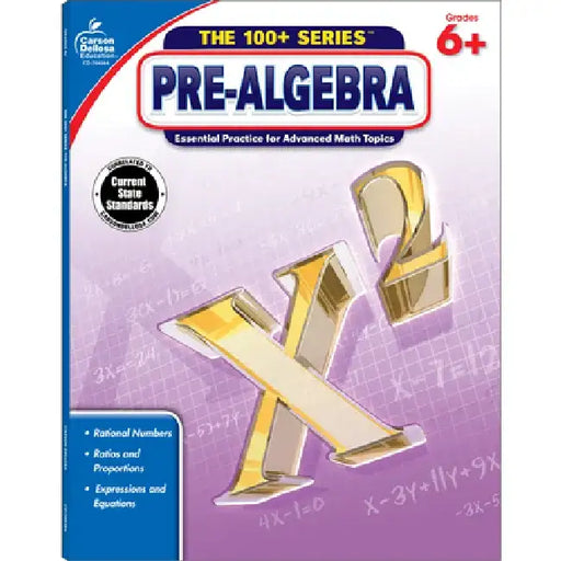 Pre-Algebra, Grades 6 - 8: Volume 15 by Carson Dellosa Education