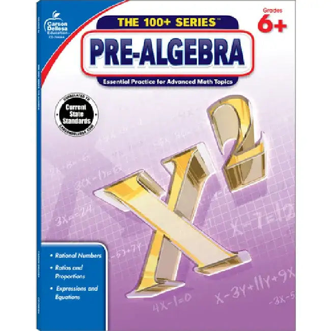 Pre-Algebra, Grades 6 - 8: Volume 15 by Carson Dellosa Education