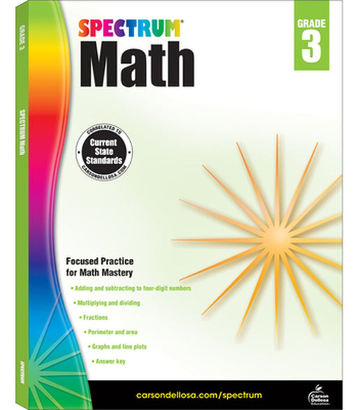 Spectrum Math Workbook Grade 3 by Spectrum