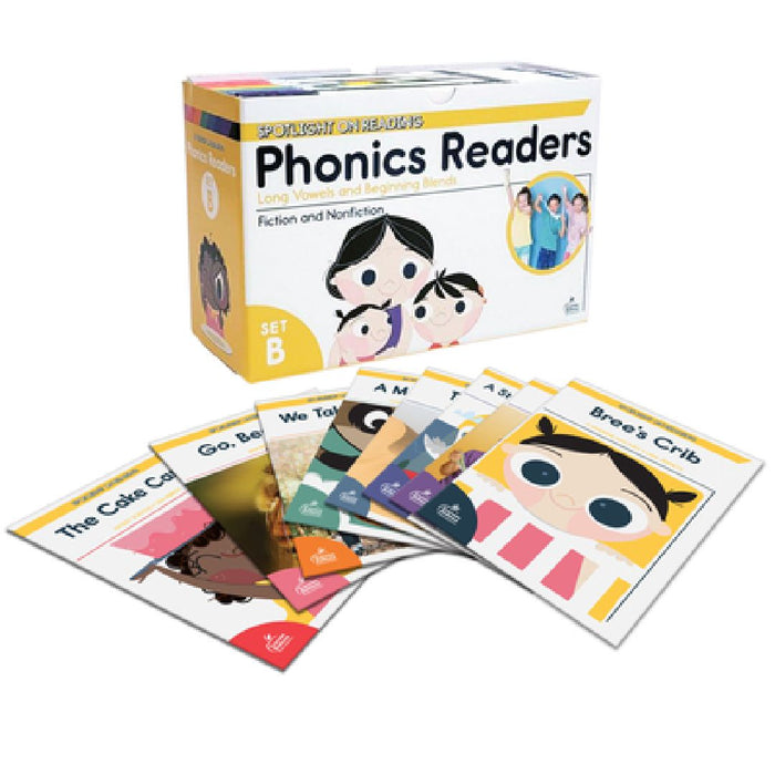 Phonics Readers Set B: Long Vowels and Beginning Blends by Carson Dellosa Education