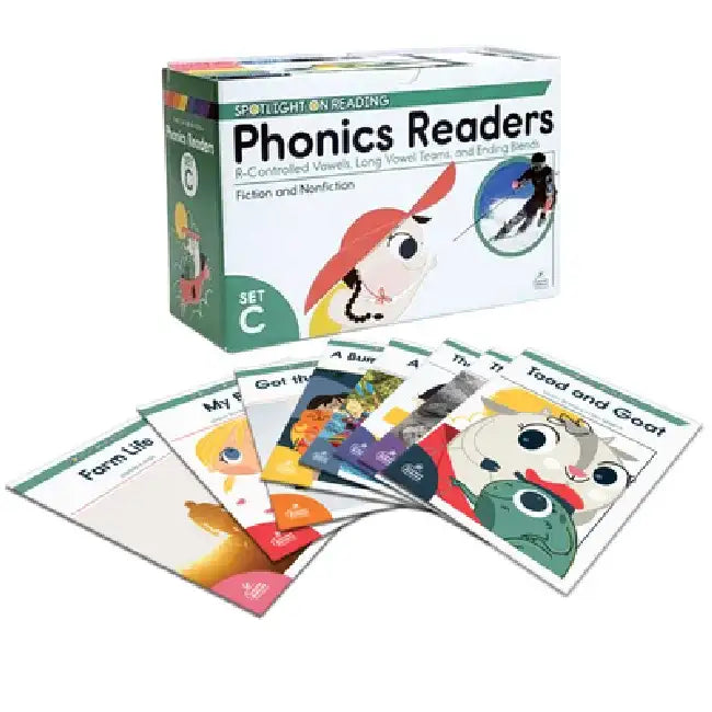 Phonics Readers Set C: R-Controlled Vowels, Long Vowel Teams, and Ending Blends by Carson Dellosa Education