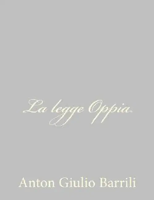 La legge Oppia by Barrili, Anton Giulio