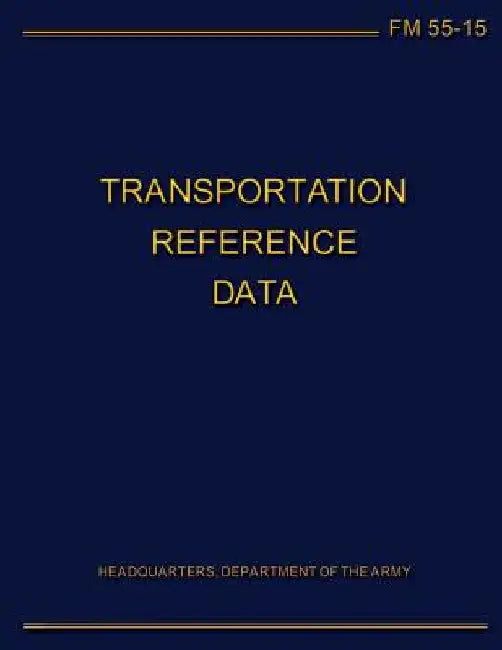 Transportation Reference Data by Department Of the Army