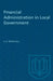 Financial Administration in Local Government by Arthur Hedley Marshall