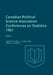 Canadian Political Science Association Conference on Statistics 1961: Papers by William Hood, John Sawyer