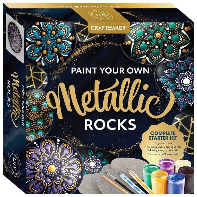 Craft Maker Paint Your Own Metallic Rocks 