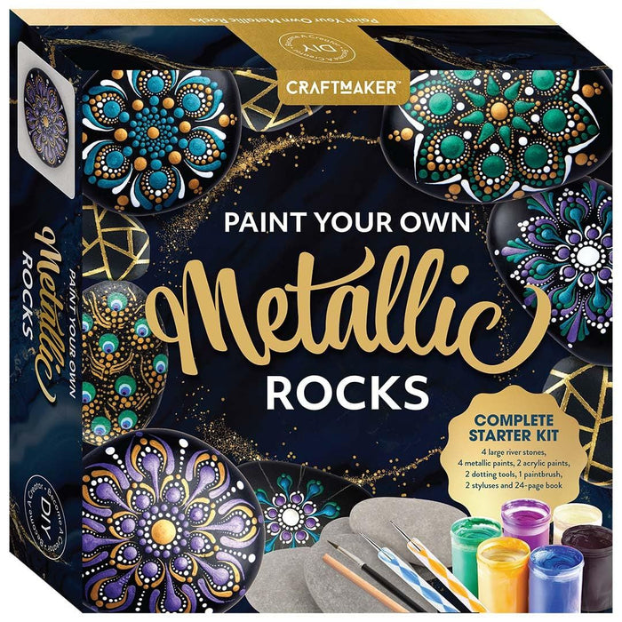 Craft Maker Paint Your Own Metallic Rocks  by Hinkler Pty Ltd
