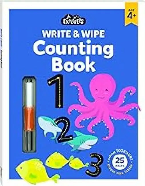 Junior Explorers Write And Wipe Counting Book by Hinkler Pty Ltd