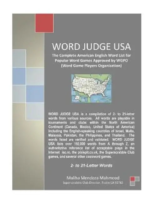 Word Judge USA: The Complete American English Word List for Popular Word Games Approved by Wgpo (Word Game Players Organization) by Maliha Mendoza Mahmood