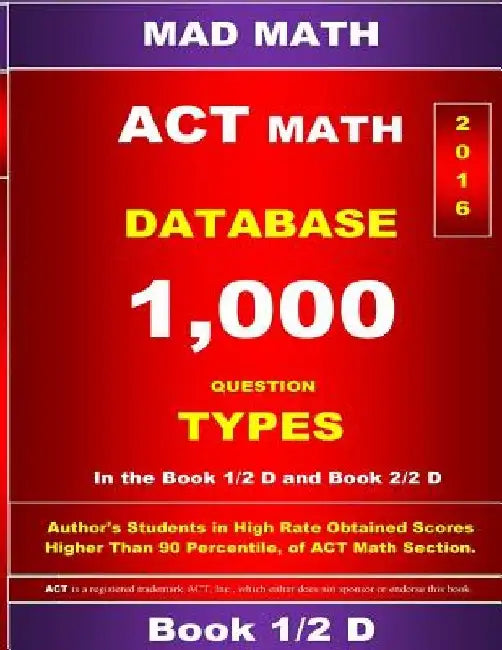 ACT Math Database 1-2 D by John Su