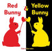 Red Bunny & Yellow Bunny by Claire Garralon