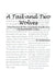 A Tail and Two Wolves: Also Known as the Inevitable Death of a Cliched Child's Fable by Micaiah Grossmann