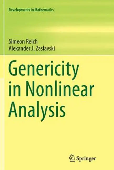 Genericity in Nonlinear Analysis by Simeon Reich