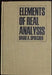 Basic Elements of Real Analysis by Protter M. H.