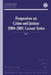 Perspectives on Crime and Justice: 2000-2001 Lecture Series by Office of Justice Programs