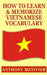 How to Learn and Memorize Vietnamese Vocabulary by Anthony Metivier