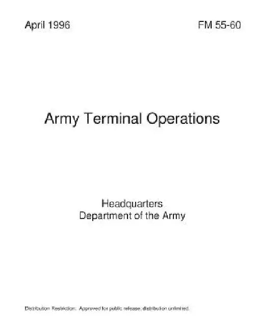 Army Terminal Operations by Department Of the Army