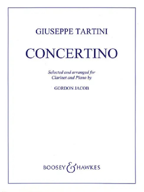 Concertino in F: For Clarinet and Piano by Giuseppe Tartini, Gordon Jacob